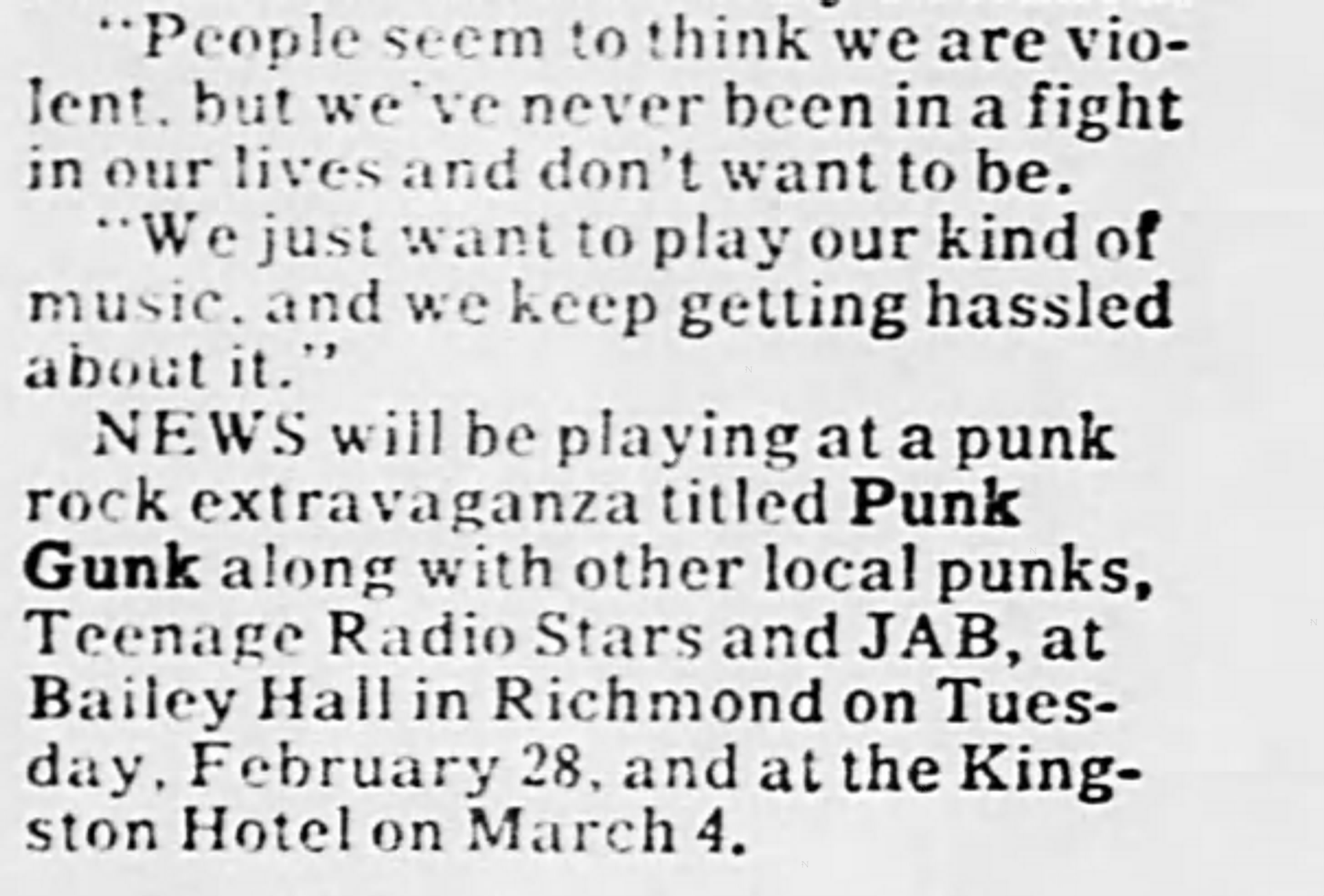 Clipping from the Age, 17 February 1978