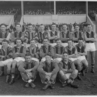 Norm Goss (fifth from left, middle row) with the 1939 Port Melbourne team