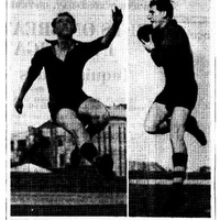 Alby Lewis (right) pictured training for Port Melbourne