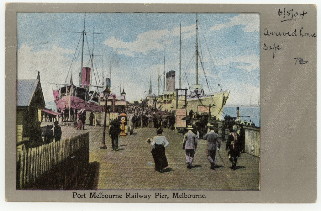 'Hand coloured image of the Pier' 