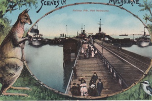 Railway Pier Postcard