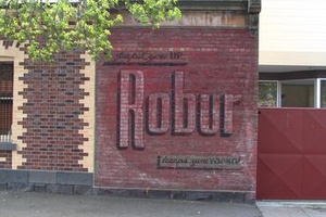 September 2006. Robur Tea sign.
