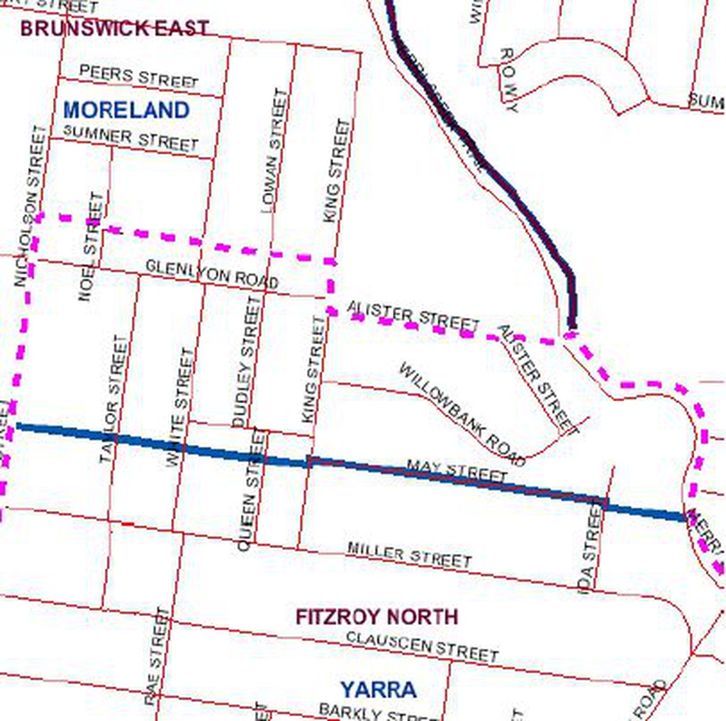 North Fitzroy's municipal and Locality boundaries
