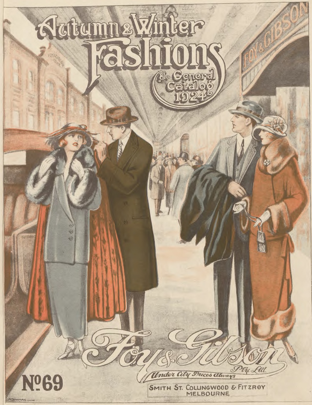 Foy and Gibson's 1924 catalogue with view of Smith Street